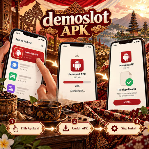 Ilustrasi panduan instalasi demoslot di Android